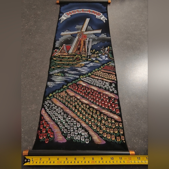 Vintage travel souvenir Holland Windmill Wall Art Decor - Picture 2 of 3